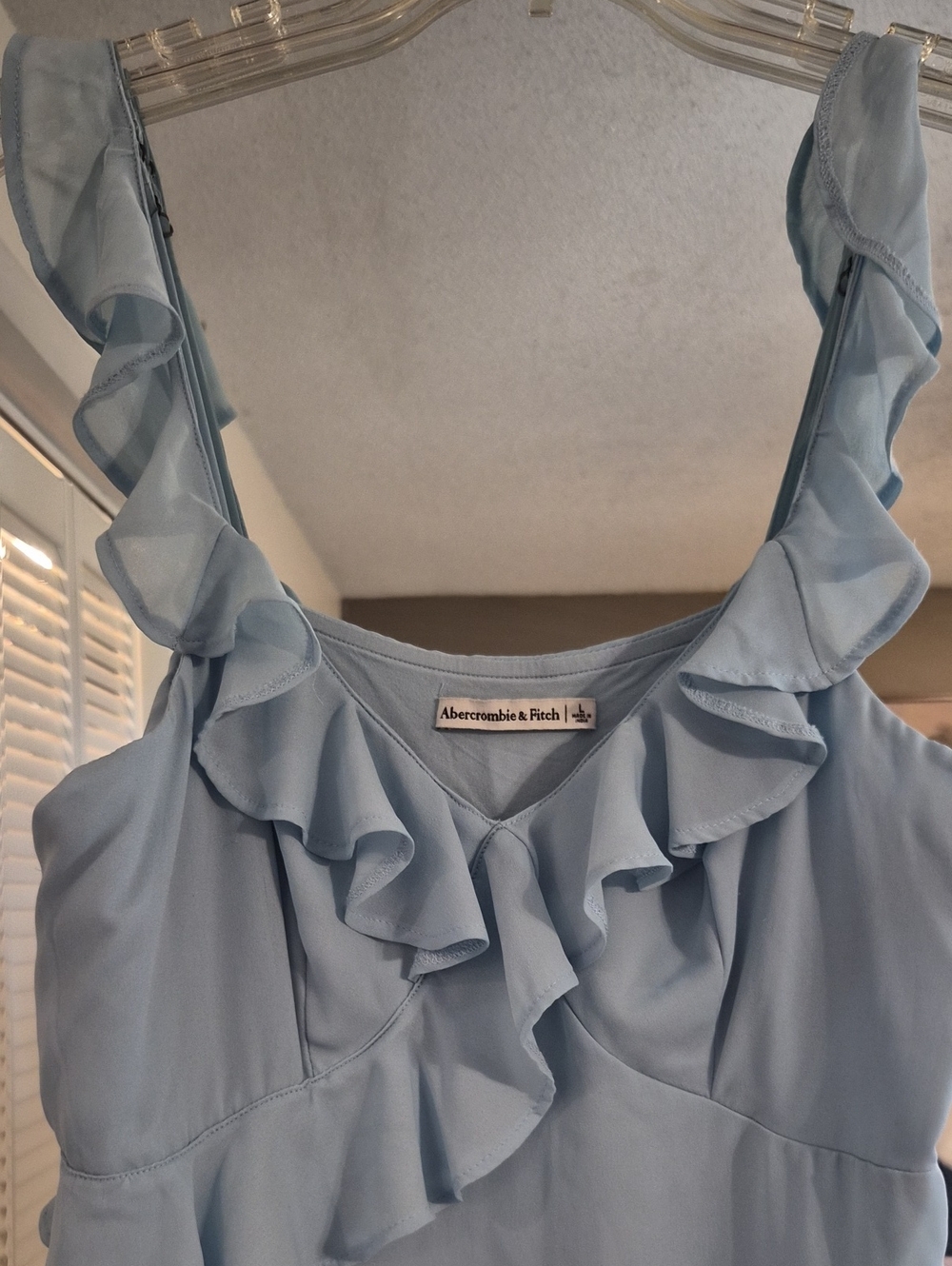 Light Blue Ruffle Dress - Picture 2 of 3